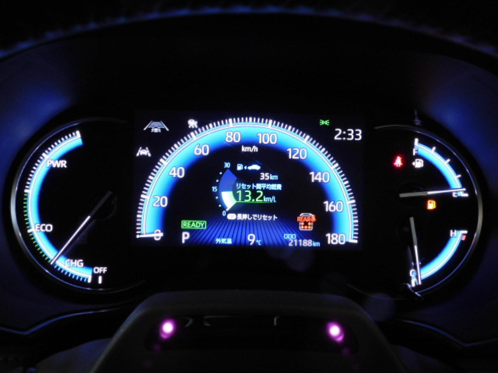 ハイブリッド専用オプティトロンメーター＋7インチマルチインフォメーションディスプレイ、ドライバーモニターカメラ（※）メーカーオプション