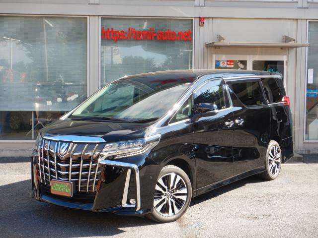 R3年式　アルファード35SC　メーカー10.5インチディスプレイナビ　ＪＢＬプレミアムサウンドシステム　13.3インチリヤシートエンターテインメントシステム　パノラミックビューモニター　合成皮革エグゼクティブパワーシート　3眼LEDヘッドライト　シーケンシャルターンランプ　デジタルインナーミラー　ブラインドスポットモニター　両側パワースライドドア　パワーバックドア　ナビ連動ビルトインETC(2,0)　社外ドライブレコーダー（前・後）HDMI端子