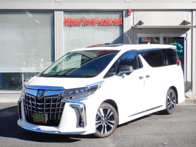 R2年式　アルファード25S,Cパッケージ　ディスプレイ9型ナビTV　12.1型フリップダウンモニター　合成皮革エグゼクティブパワーシート　ツインムーンルーフ　モデリスタエアロバージョン&マフラー　3眼LEDヘッドライト　シーケンシャルターンランプ　デジタルインナーミラー　ブラインドスポットモニター　シグネチャーイルミブレード　両側パワースライドドア　パワーバックドア　ナビ連動ビルトインETC