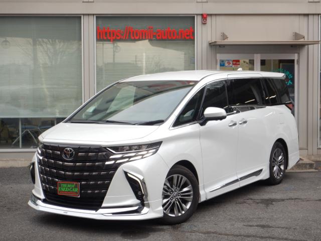 現行型6年式　アルファードハイブリッド25Z　14インチディスプレイナビTV　パノラミックビューモニター　13.2型有機EL後席ディスプレイ　合成皮革エグゼクティブパワーシート　左右独立ムーンルーフ　モデリスタエアロバージョン&マフラー　トヨタチームメイト　カラーヘッドアップディスプレイ　ユニバーサルステップ　デジタルインナーミラー　ブラインドスポットモニター　両側パワースライドドア　パワーバックドア　ナビ連動ビルトインETC(2,0)　シグネチャーイルミブレード